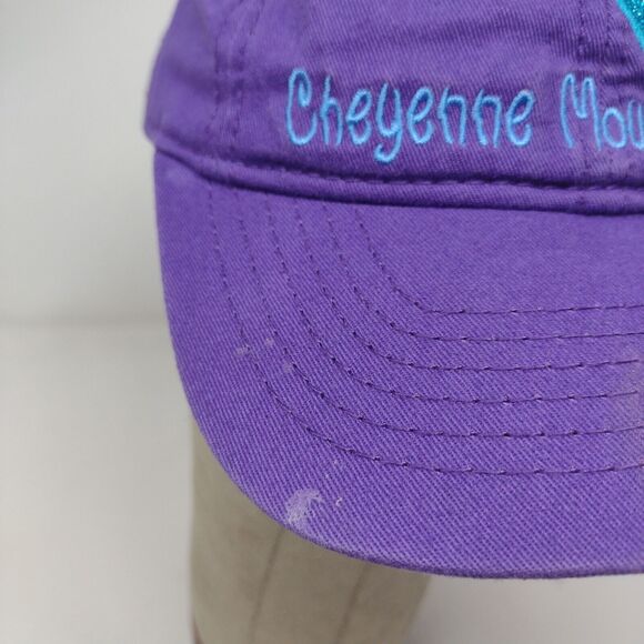 Cheyenne Mountain Zoo Strapback Hat Purple Embroidered Hearts Logo - Picture 5 of 11